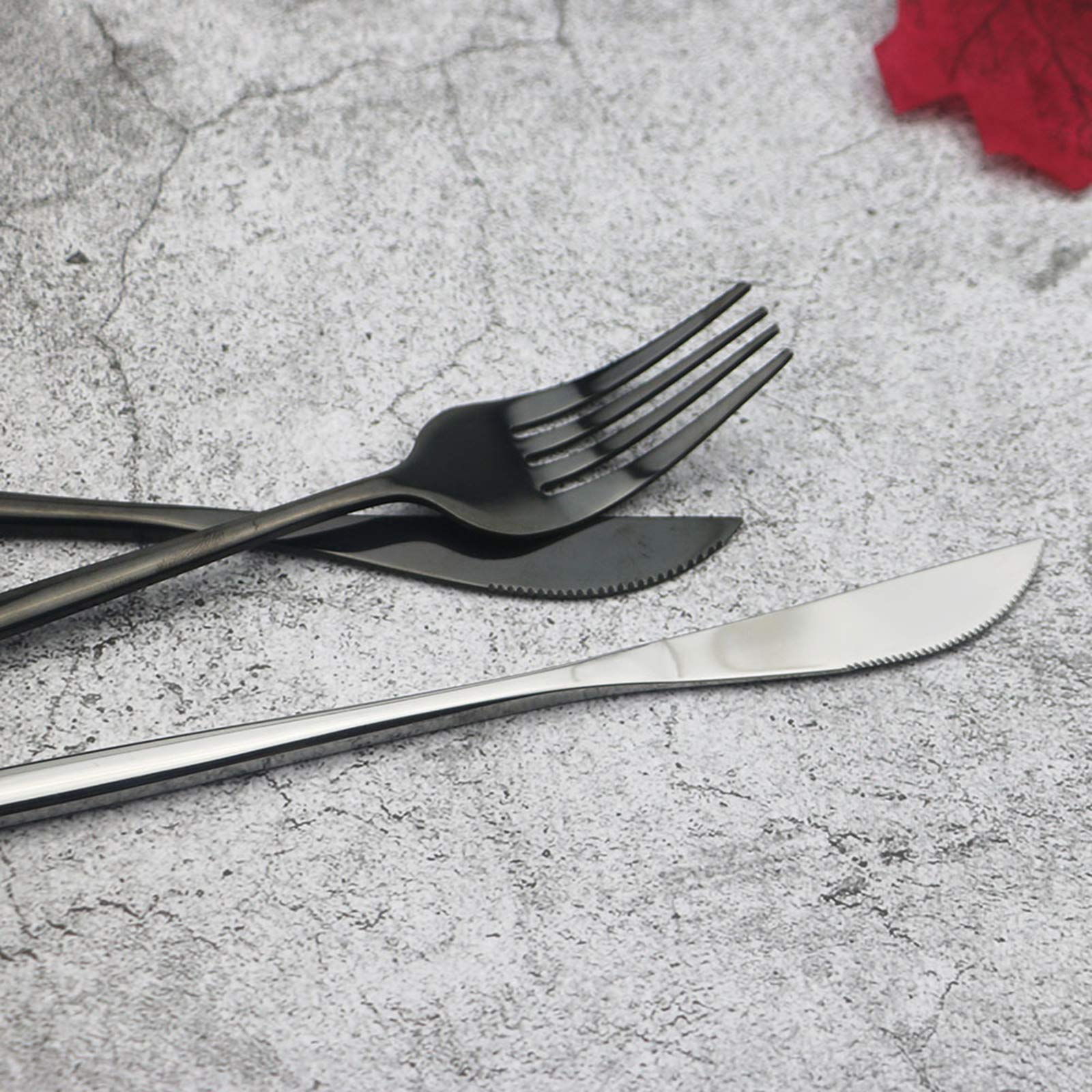 Amazon.co.jp: JASHII 銀食器セット 鏡面磨き仕上げ ブラック